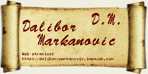 Dalibor Markanović vizit kartica